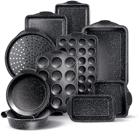 Country Kitchen Nonstick Stackable Bakeware Set - Durable, Easy R...