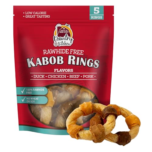 Country Kitchen Rawhide Free Kabob Rings 4 Flavor Protein Variety