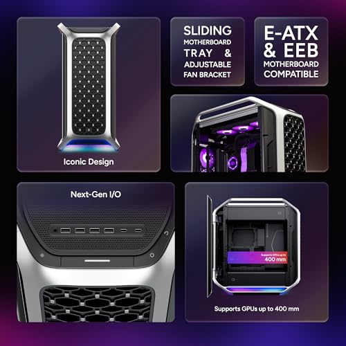 Image of Cooler Master Cosmos Alpha Full Tower PC Case, High Airflow Curved Aluminum