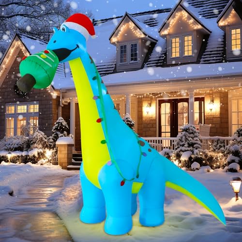Dr.Dudu GM-XCQ-DINOSAUR 12 Ft Christmas Inflatable Outdoor Decorations, Large Blow Up Dinosaur Inflatables cover