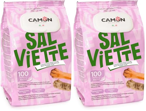 Camon Salviette Detergenti Per La Pulizia Del Pelo Fragranza Muschio