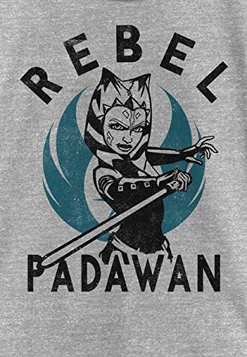 STAR WARS Clone Wars Rebel Padawan Girl's Heather Crew Tee2