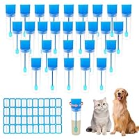 28 Stück Stuhlprobenröhrchen, Probenröhrchen Mit Löffel, 20ml Kotprobenröhrchen Hund, Stuhlfänger für Stuhlprobe, Probenröhrchen mit Etikettenaufkleber für Haustiere Zum Testen