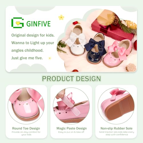 Image of GINFIVE Toddler Girls Mary Jane School Oxford Dress Flat Shoes for Wedding