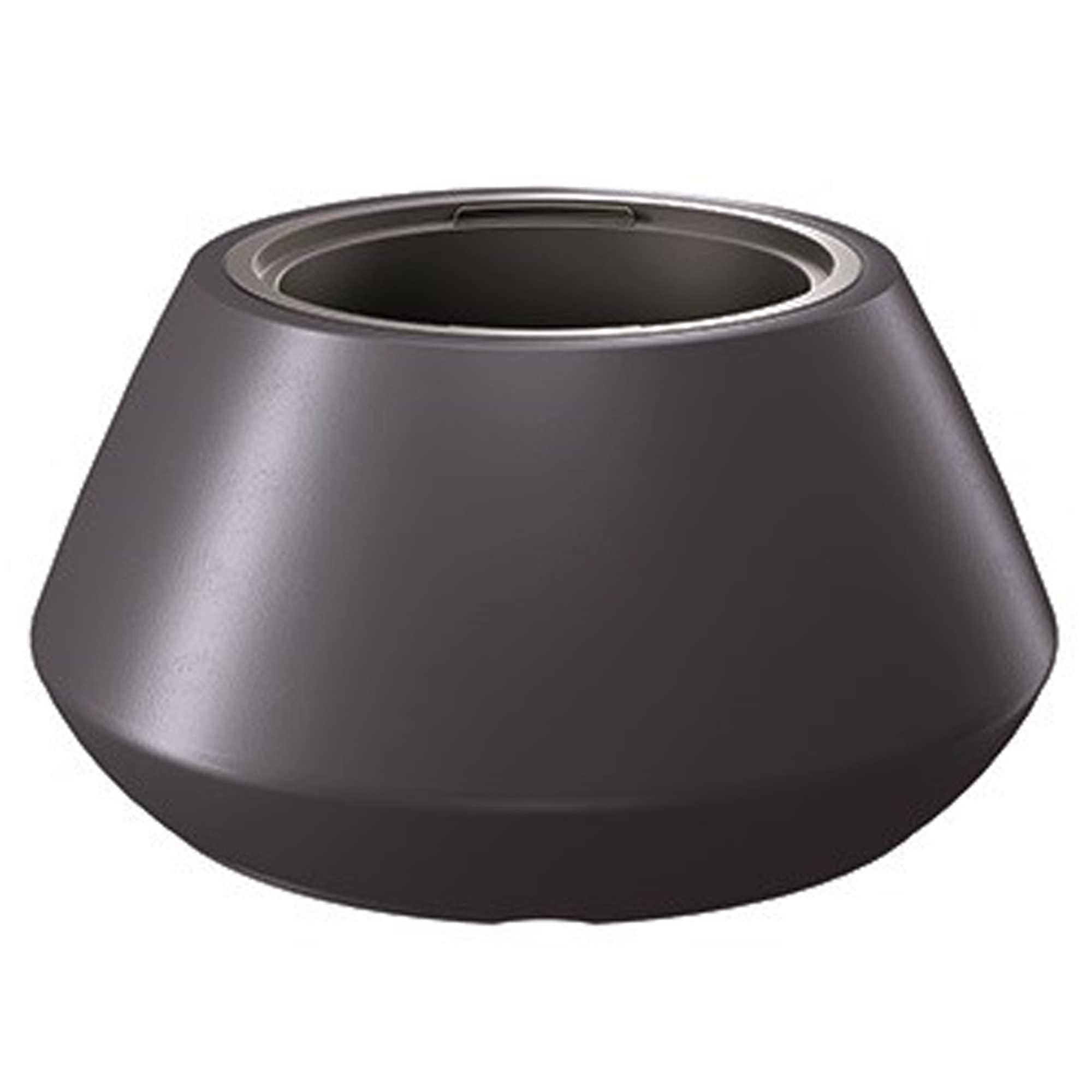 Pot de fleurs 56L anthracite Ø 582 mm pour grand jardin et terrasse moderne