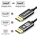immagine 2SUCESO Cavo DisplayPort 2m,Cavo DP Cavo DisplayPort a DisplayPort [4K 60Hz, 2K 165Hz, 2K 144Hz] Nylon Intrecciato ad Alta velocità Compatibile con PC, Laptop, TV, Proiettore, Monitor ecc