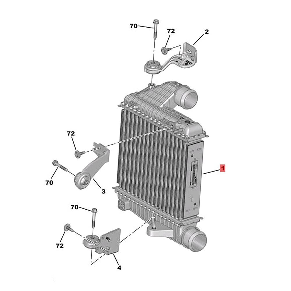 Intercooler Staffa di montaggio 9803778980 9803779180 9803778880 per 308S 408 4008 1.2THP 1.6THP 1.8THP 1.8THP
