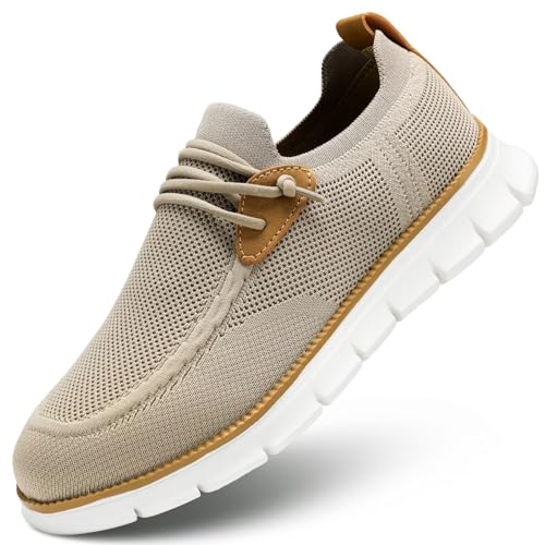 Image of Men's Walking Boat Shoes Slip On Casual Loafers Non Slip Comfortable Lightweight Work Driving Shoes