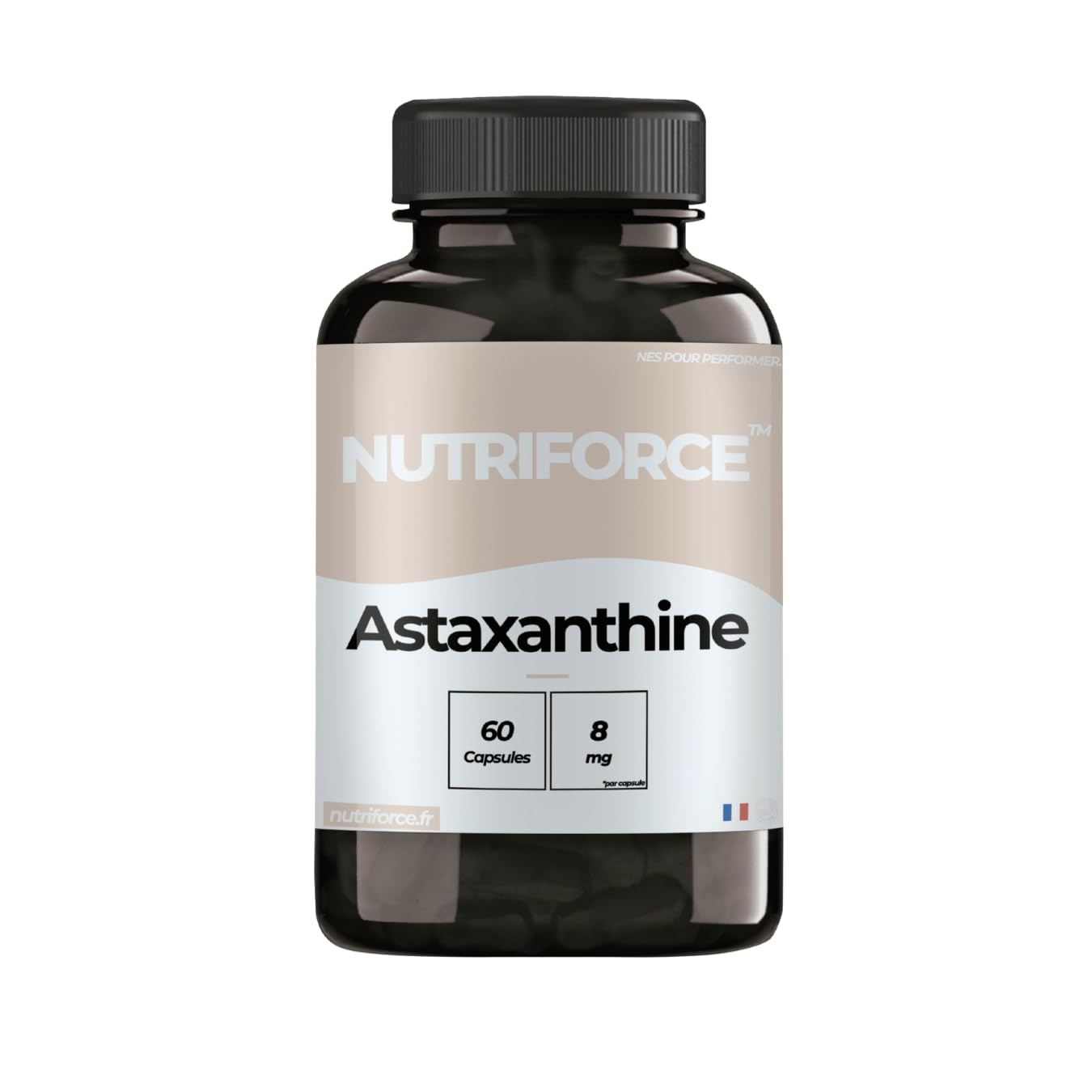 Astaxantina Alta Potencia – Antioxidante Natural – Piel, Ojos, Energía y Sistema Inmunitario – Cápsulas – Fabricado en Francia