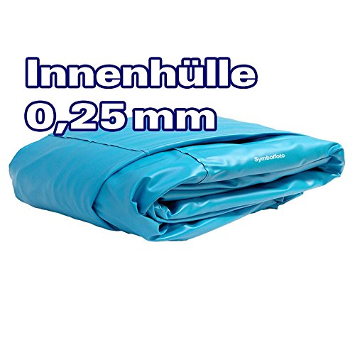 Ersatzfolie Rundpool Ø 3,50 x 0,90 m - Überlappend ohne Biese - 0,25 mm Pool Innenhülle blau - UV-stabilisiert kältebeständig reißfest hochelastisch