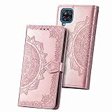 cute small wallets amazon [Mandala en Relieve]: diseñado con una elegante flor de mandala en relieve que hace que su teléfono inteligente se vea más bonito y atractivo, combinado con soporte de pie, porta tarjetas, billetera, hebilla magnética y correa de mano, es muy práctico para uso en interiores y exteriores