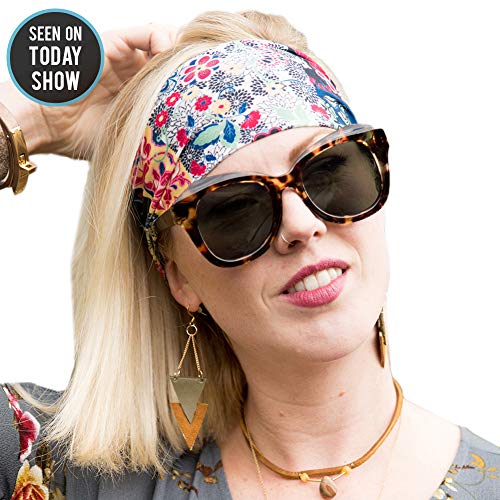 Violet Love Womens Yoga Headbands - Star Signs Fashion Print Pattern Couture Headband, Best Non-Slip Sport Headbands for Women, Girls, Men, Walking, Exercise, Running, Gym, Sports, Athletics - Leo