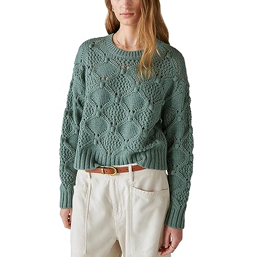 Image of Lucky Brand Women's Lucky Brand Women's Open Stitch Pullover Sweater