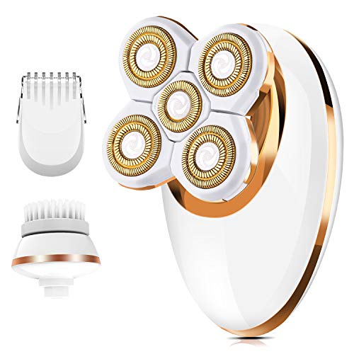 Electric Shaver for Women Leg Shaver Hair Remover Painless Lady Razor Waterproof Bikini Trimmer Rechargeable 3-in-1 Lady Foil Shaver for Arm Underarms Bikini Line