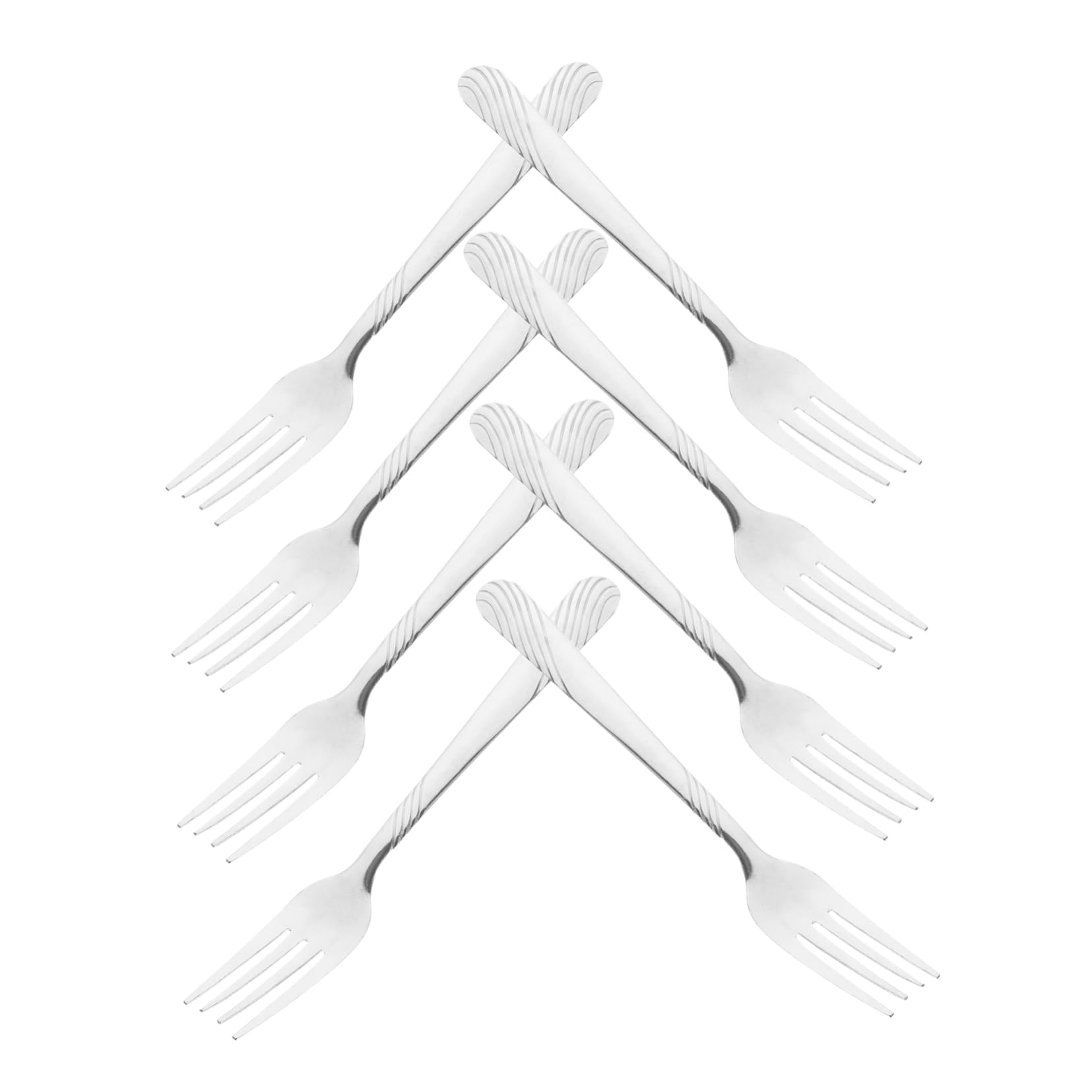 Garneck 8pcs Stainless Steel Tableware Giant Fork Huge Fork Serving Fork Appetizer Forks Stirring Fork Spaghetti Forks for Eating Silverware Flatware Western Food Fork Salad Food Fork