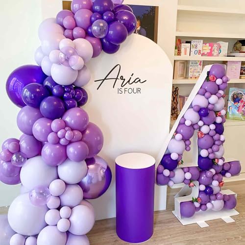 Image of PartyWoo Lavender Balloons 50 pcs 5 Inch Small Mini Light Purple Pastel Purple Lilac Latex Helium Balloons for Graduation Baby Shower Wedding Butterfly Birthday Party Decorations Purple-Y15
