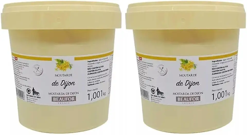 Mostarda Dijon Francesa Beaufor Balde 1,001Kg (2 unidades)