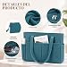 Imagen de Genérico Bolso Shopper Mujer Bolsa Tote Bag con Cremallera Grande Bolsa de Mano Bolso de Ordenador Portatil con Compartimento
