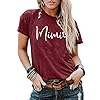 KIDDAD-Mimi-Shirt-Womens-Mimi-Heart-Graphic-Print-T-Shirt-for-Grandma-Casual-Short-Sleeve-Tee-Top KIDDAD Mimi Shirt Womens Mimi Heart Graphic Print T Shirt for Grandma Casual Short Sleeve Tee Top Red
