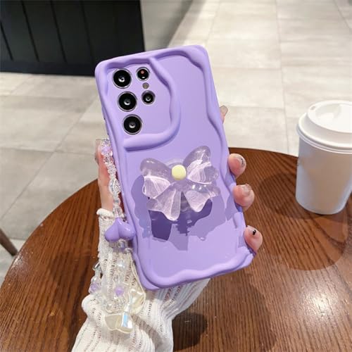 Étui antichoc Samsung Galaxy S23 Plus avec bracelet pour éviter les chutes violet