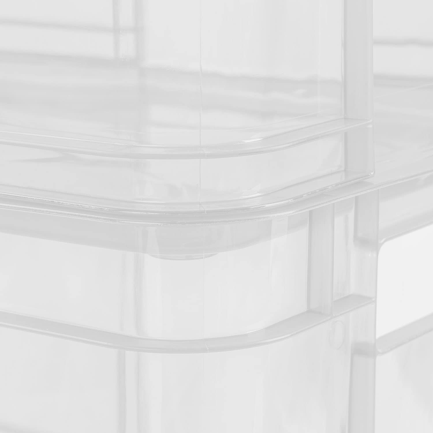 PAFEN 3x Euro Stapelbox 54l - 52,5 x 43 x 28,5 cm – Aufbewahrungsbehälter Euro-box Transparent Stapelkasten Transport Eurobehälter aus PP