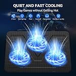 TECKNET Laptop Cooling Pad, Portable Slim Quiet USB Powered Laptop Notebook Cooler Cooling Pad Stand Chill Mat with 3 Blue LED Fans, Fits 12-17 Inches (Black) - Image 3