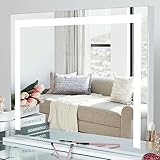 AMST Vanity Makeup Mirror with Lights, Lighted Mirror with Dimmable 3 Modes LED Backlit Light Strips