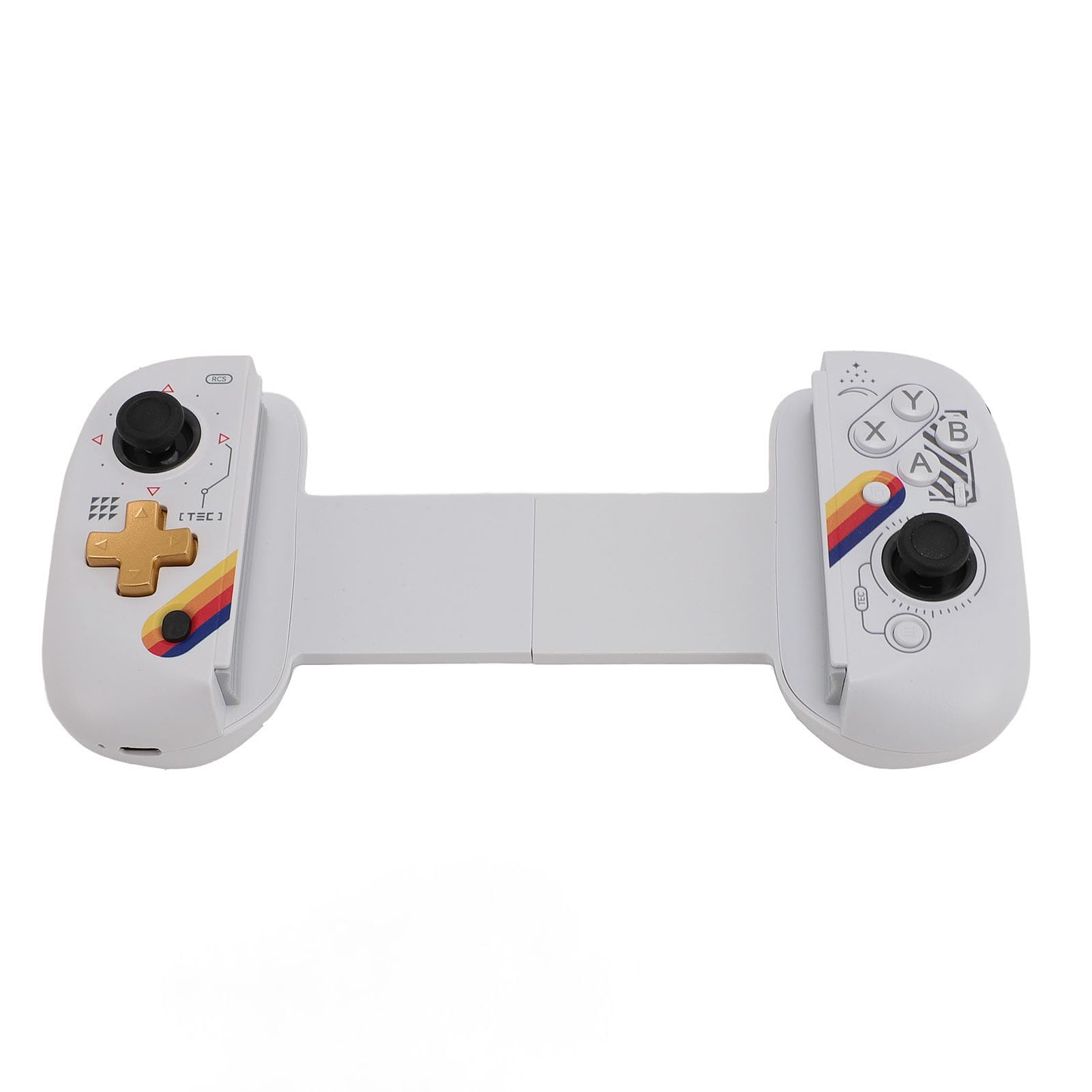 GOWENIC Controller di Gioco Mobile Senza Fili, Joystick Hall RGB con Vibrazione, Giroscopio a 6 Assi per Tablet IOS, Smartphone, PC, Design Antiscivolo, Alta Precisione