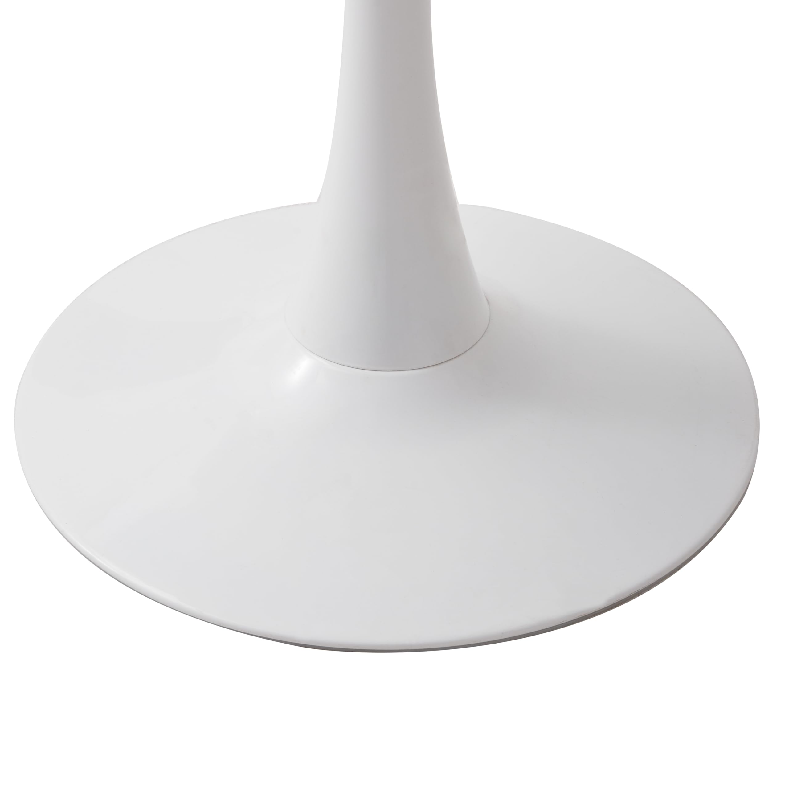 Table à Manger Ronde Moderne, Table à Manger Décontractée Ronde de 80 cm, Adaptée pour 2 à 4 Personnes, Très Adaptée au Salon, Salle à Manger, Cuisine, Café - Blanc