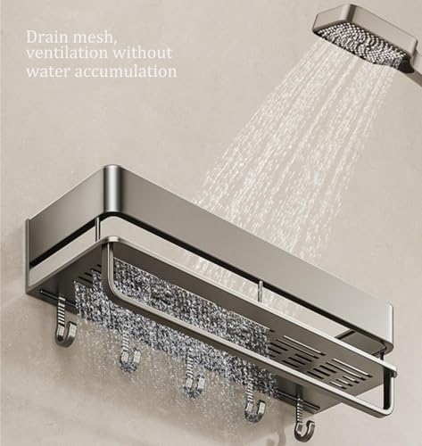 Étagère de douche sans perçage à séchage rapide en acier - 5