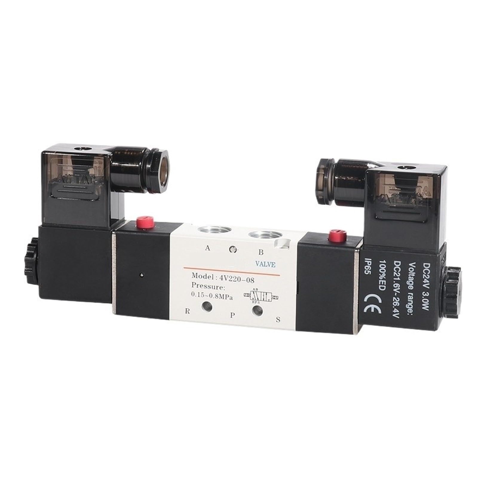 Válvula Solenoide de dos posiciones y cinco vías inversión 24V 110V 220V(4V420-15,AC220V)