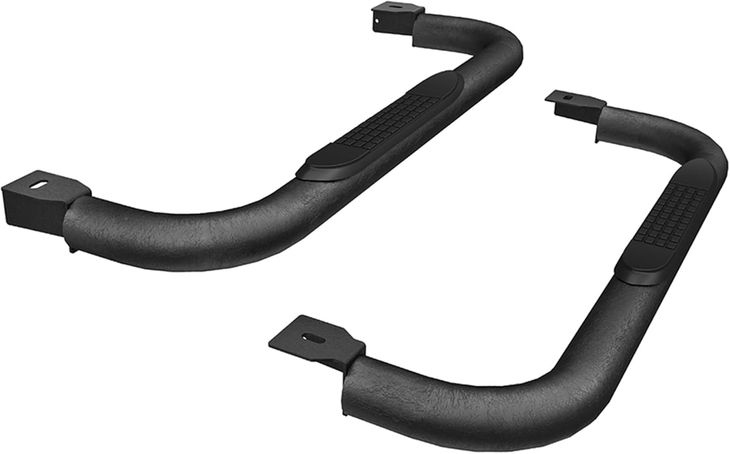 3" Running Boards for 1999–2018 Silverado & Sierra Regular Cab, Steel Nerf Bars, Black Powder Coated, Non-Slip Side Steps, 2-Door Models