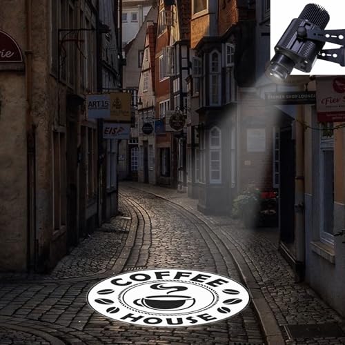 HEVMEVENI 100W LED GOBO Projector with Custom GOBO