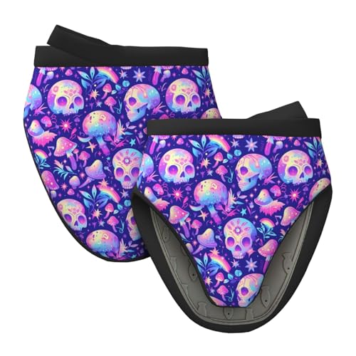 Mini guantes de horno de silicona, coloridos guantes de horno de calavera de hongo arcoíris, resistentes al calor, soportes para ollas para cocina y hornear, bonitos guantes de horno, 2 unidades