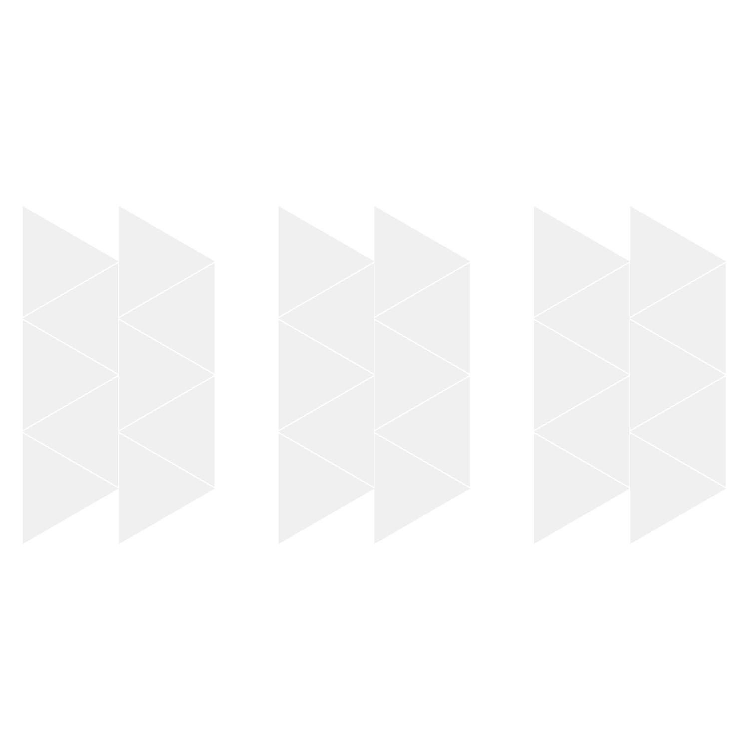 LiteMark 3.5 Inch White Triangle Shape Wall Decal, Removable Lovely Triangle Picture Art Vinyl Stickers, Great for Mural, Bedroom, Playroom - Pack of