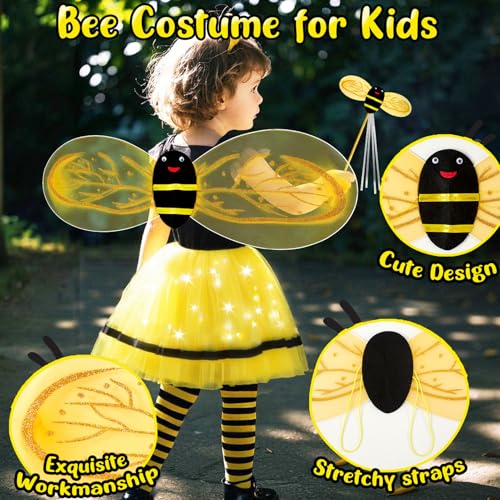 Disfraz de Abeja con Tutu Luminoso para Niñas miniatura 2