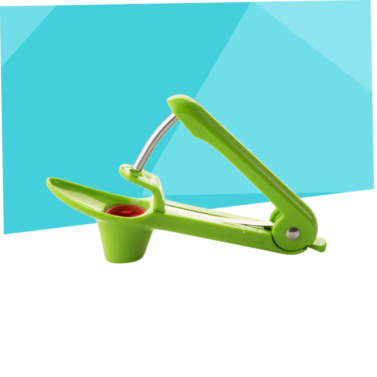 PRETYZOOM Stainless Steel Cherry Pitter Tool Squeeze Grip Device for Removing Pits From Fruits and Vegetables Green for Safe Cherry Preparation