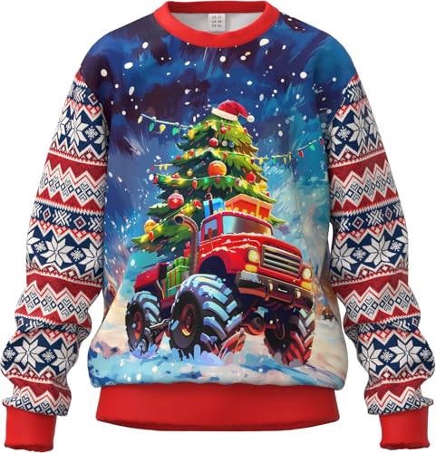 Ddsol Toddler Boys Girls Christmas Sweatshirts Kids Ugly Xmas Pullover Funny 3D Sweater Fleece Warm Tops 4-11 Years 1 Ddsol Toddler Boys Girls Christmas Sweatshirts Kids Ugly Xmas Pullover Funny 3D Sweater Fleece Warm Tops 4-11 Years