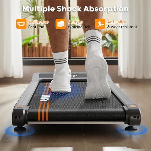 Image of HitGo Walking Pad for Home Office, 2026 Under Desk Treadmill with App, Remote, LED Display, Portable Small Design with Optional Incline or Foldable Handle