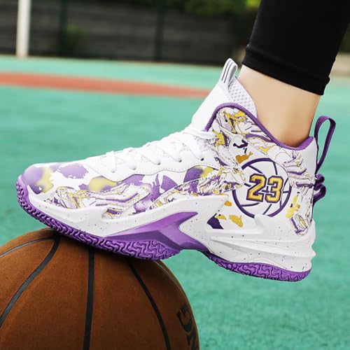 Image of Men's Basketball Shoes Fashion Printed Sneakers