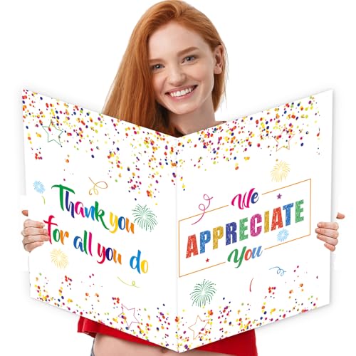�����t����^���ӃJ�[�h�AWe Appreciate You Card Farewell �O���[�e�B���O�J�[�h Thank You For All You Do - �`�[���M�t�g �]�ƈ� �X�^�b�t ���t �{�����e�B�A ��t ���ӂ̃M�t�g �ސE�p�[�e�B�[ �f�R