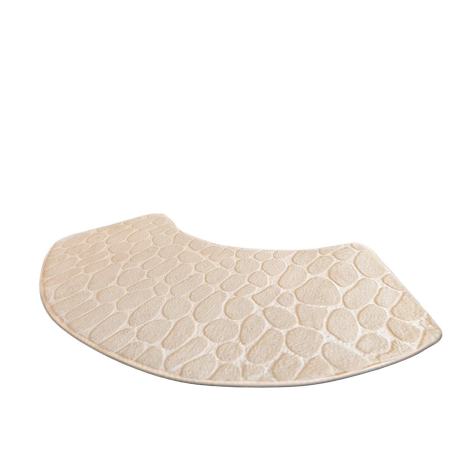 Curved Shower Mat Bathroom Mat Curve Foot Curved Bath Non-Slip Absorbent Floor Toilet Shower(Color 12)