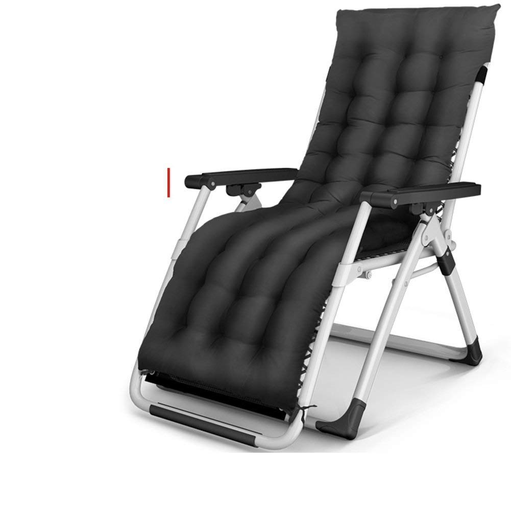 Chaise zero gravity pliante et fauteuil de jardin réglable noir 85cm