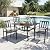 MFSTUDIO Metal Patio Dining Sets for 4, Outdoor Dining Sets with 1.57” Umbrella Hole, 4 Garden Backyard Metal Chairs and Larger Square Patio Table, Black