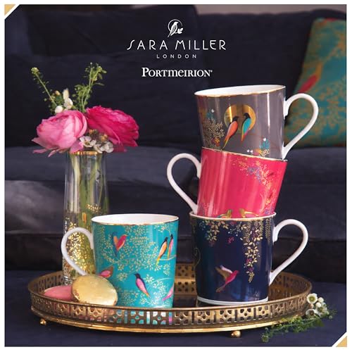 Portmeirion x Sara Miller London Set of 4 Assorted Mugs - Elegant Fine China Tea and Coffee Cups with 22-Carat Gold Detailing, Chelsea Collection, Gift Boxed, A Timeless Blend of Style and Quality - Image 3