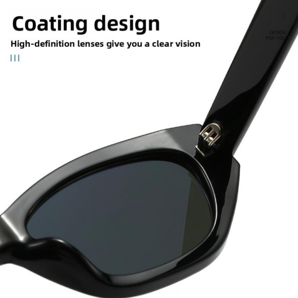 Occhiali da sole a farfalla stile cat-eye, occhiali alla moda per uomo e donna con lenti in nylon.