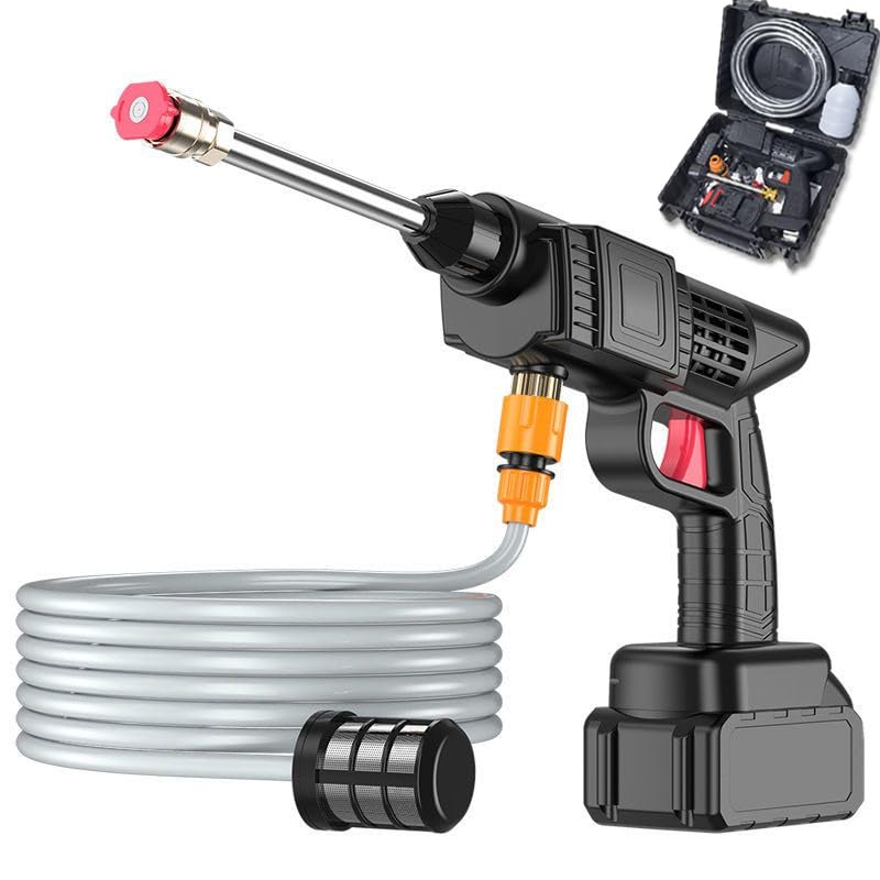 Nettoyeur haute pression portable 21V à double buse pour un lavage auto ciblé