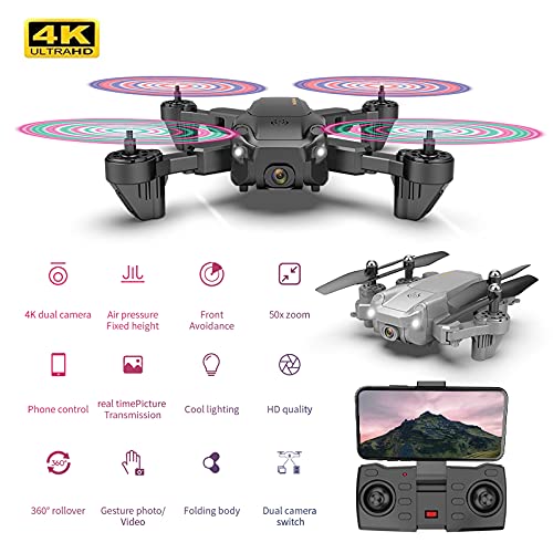 WeiTong S27 Foldable FPV Drone with 4K Camera for Adults and Kids,Voice and Gesture Control RC Quadc