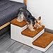 ouquckl Dog Training, Multipurpose Pet Stairs 3 Steps Stairs for Dogs Cats with Cotaining Box Nonslip Small Puppies Staircase for High Sofa