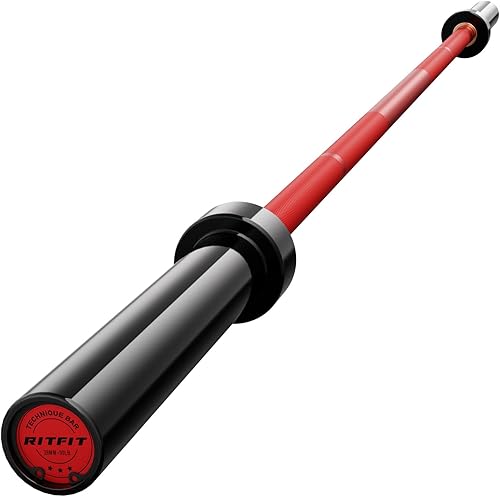 Miniatura 10 de RITFIT Olympic Barbell 4ft/6ft - 2 Inch Weight Bar for Strength Training, Weightlifting, Squat, Deadlift, Bench Press, Curl, Overhead Press -